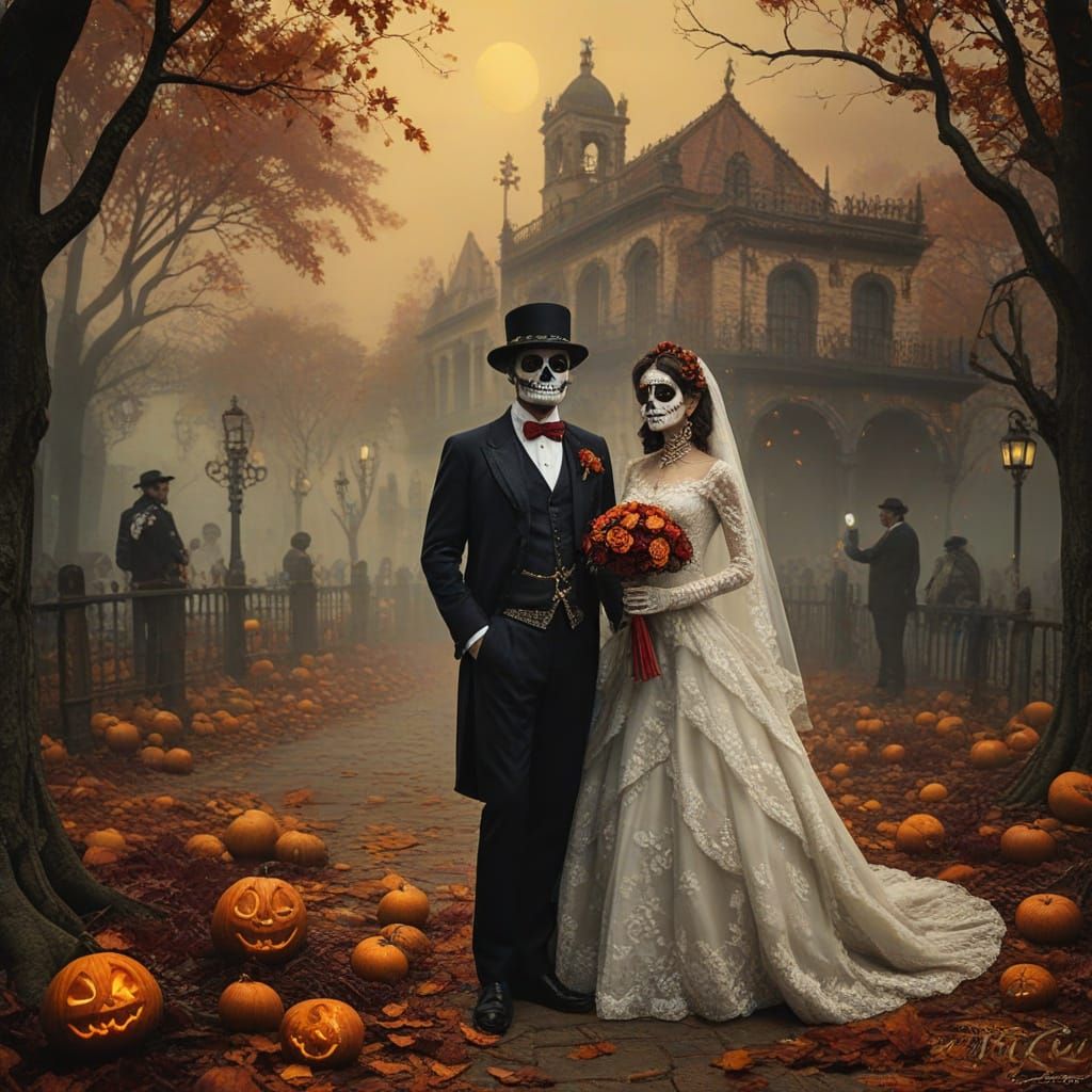 Dia de los Muertos Wedding in Autumn