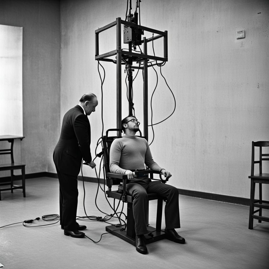 Man in Electric Chair: A Stark Portrait