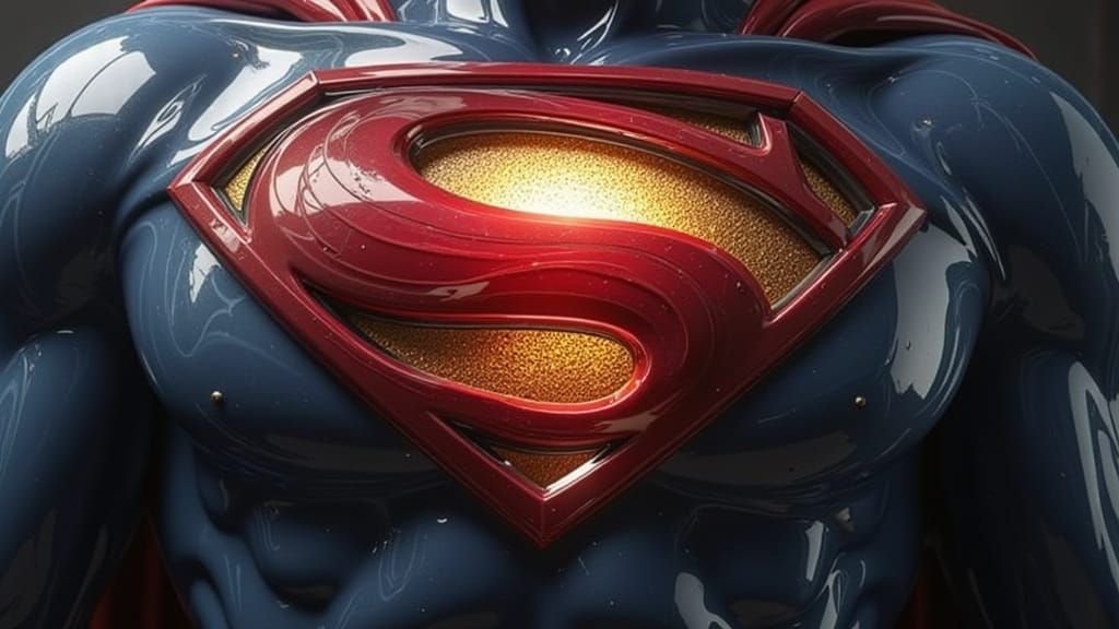 Superman Symbol in Liquid Gloss Style