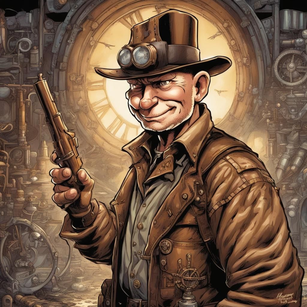 Elmer Fudd Steampunk Comic Book Art