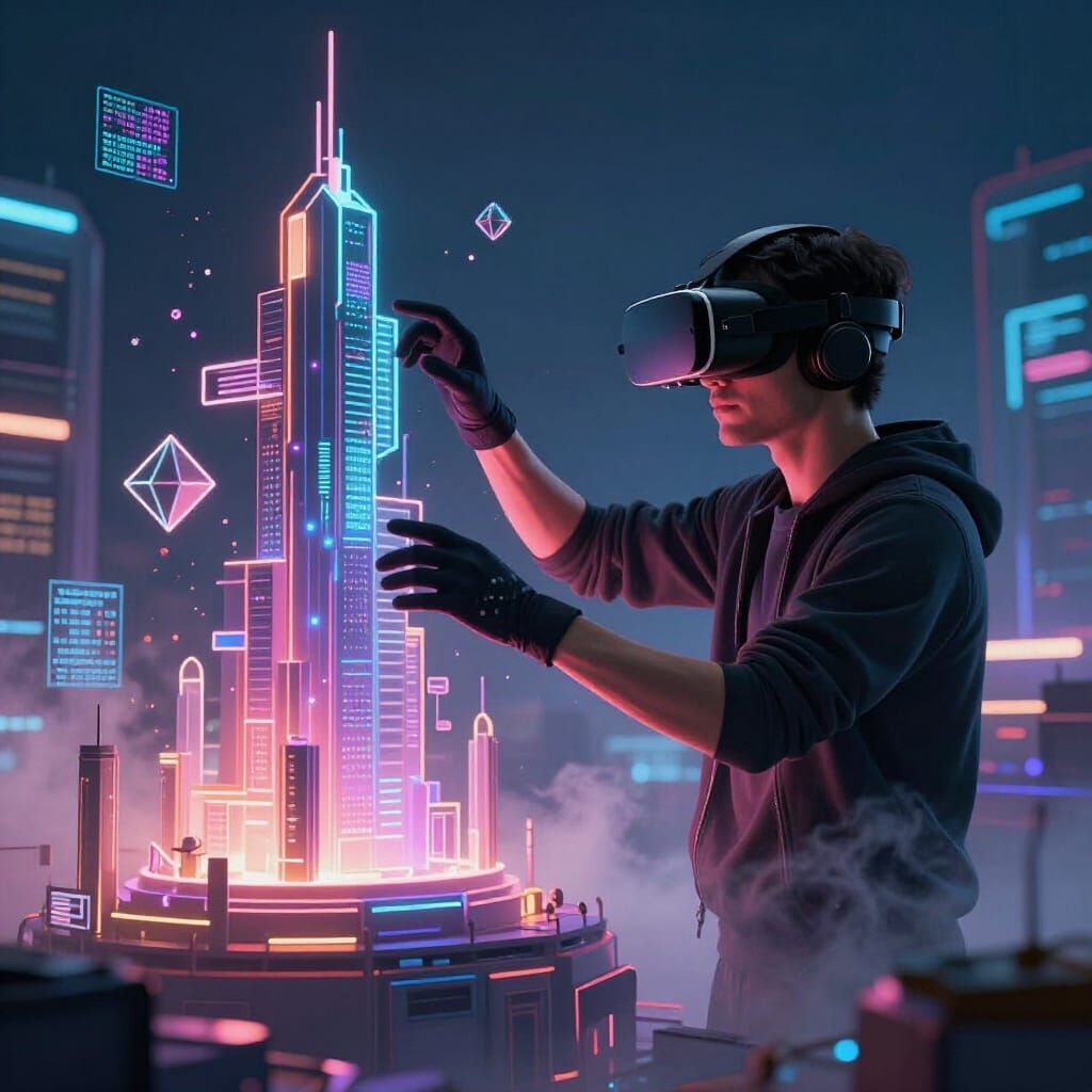 Man Builds Digital Mystery in Surreal VR Landscape