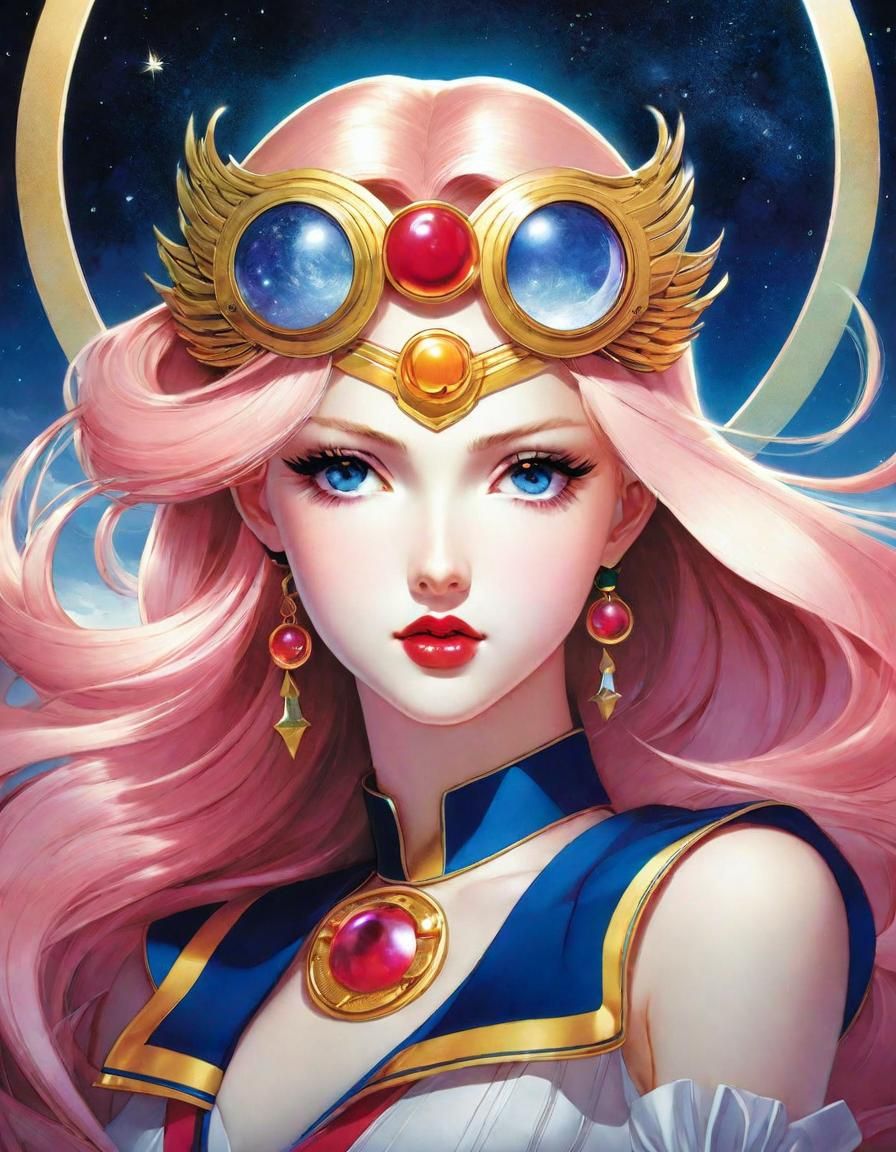 Sailor Moon Portrait in Manga Style