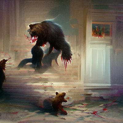 Sinister Bear Attack in Baroque Style