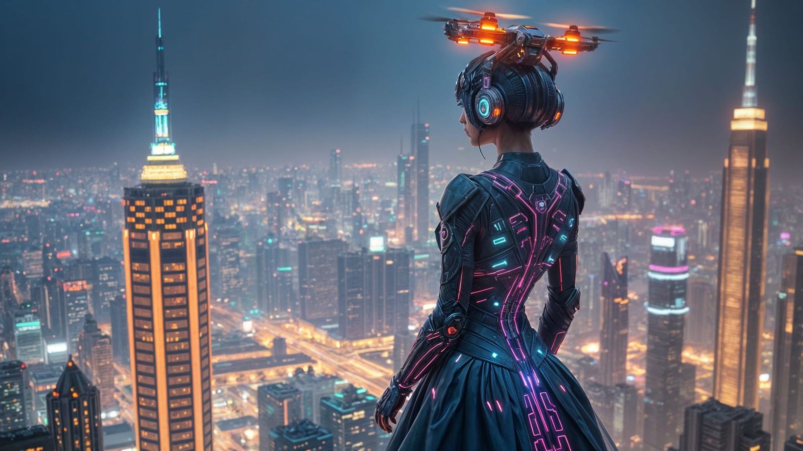 Ethereal Futuristic Princess in Sci-Fi Art Style