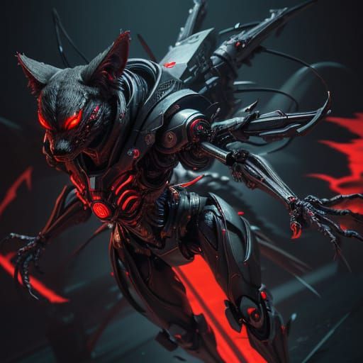 Terrifying Spider-Woman Emerges in Cyberpunk Anime Style