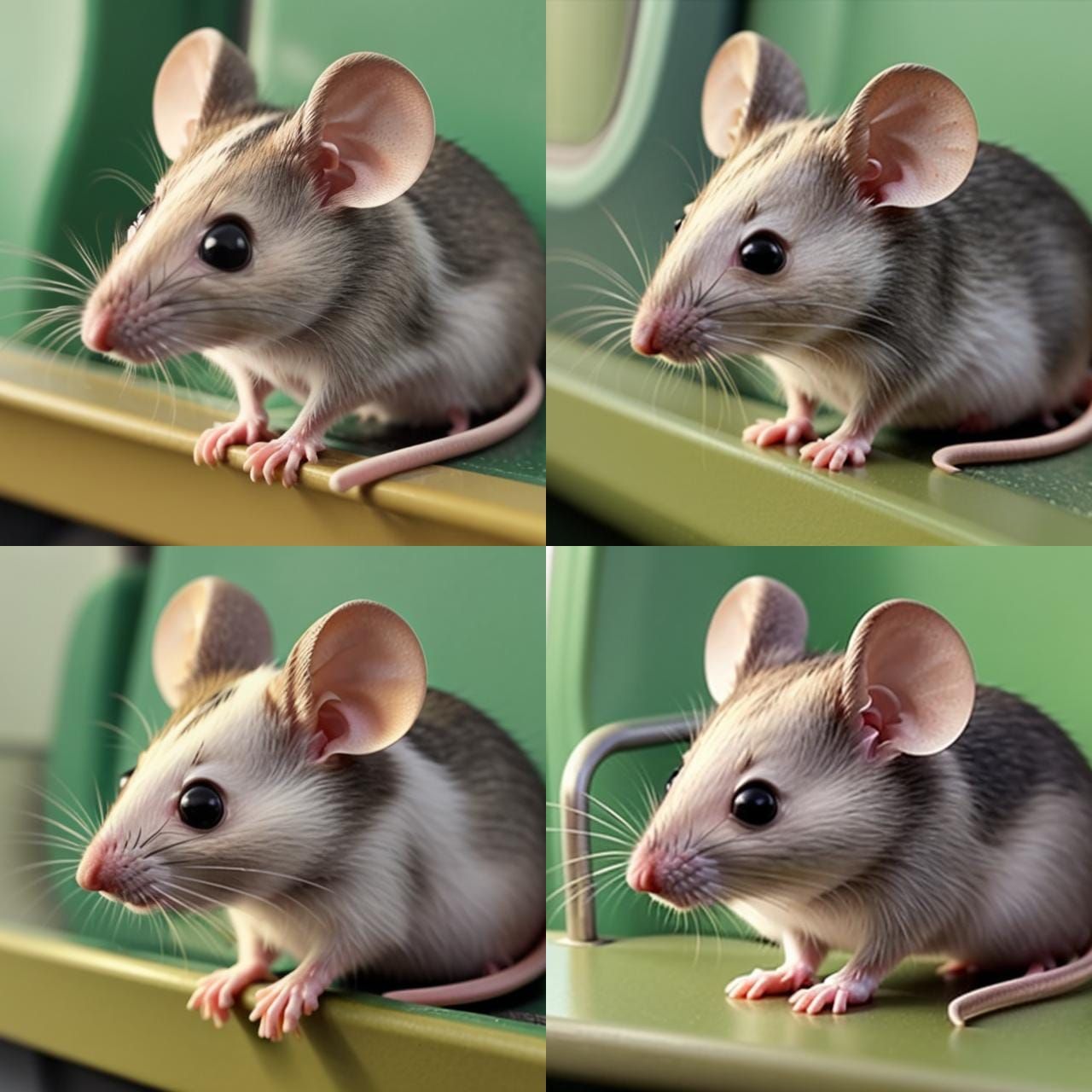 Mouse on a Toy Train Adventure