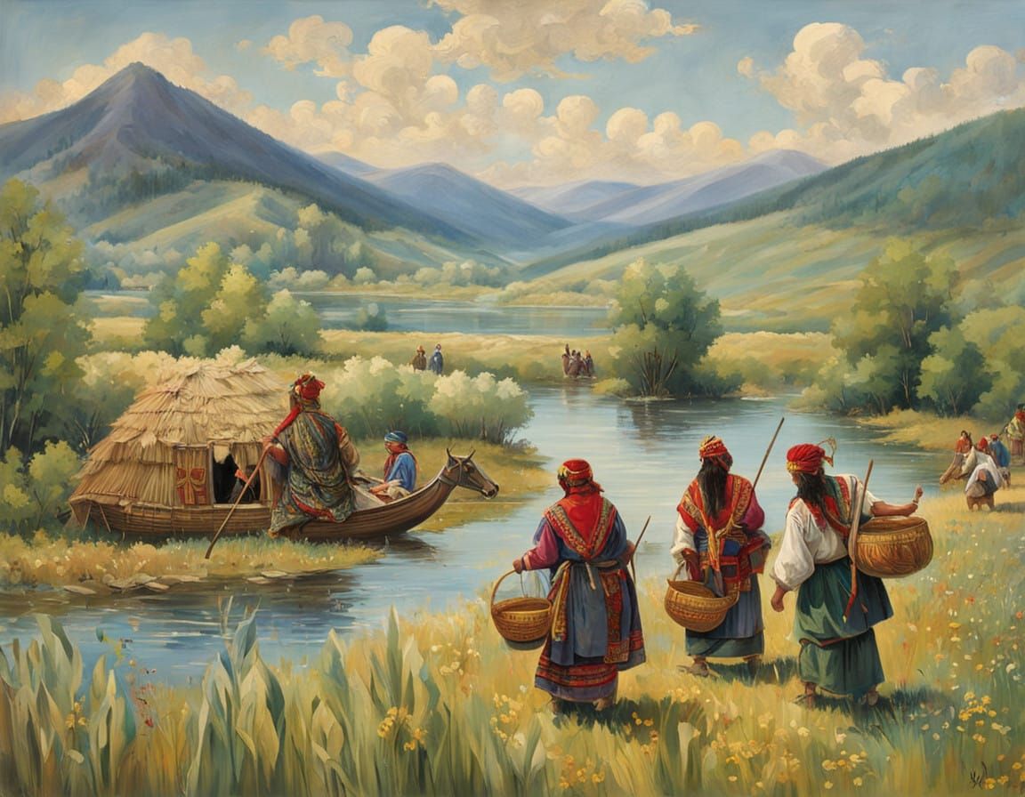 Ancient Scythians Gather at Summer Festival Along the Sinyuk...