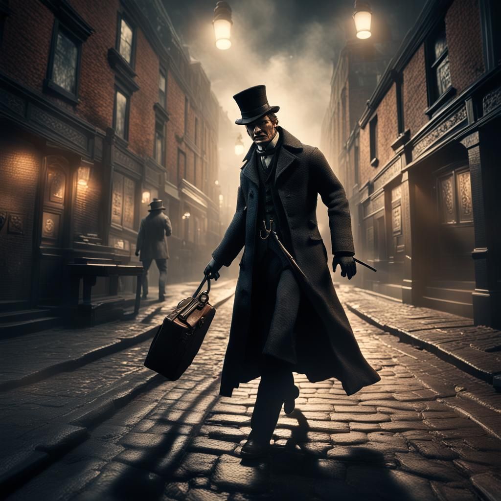Jack the Ripper Portrait in 3D Anime Style