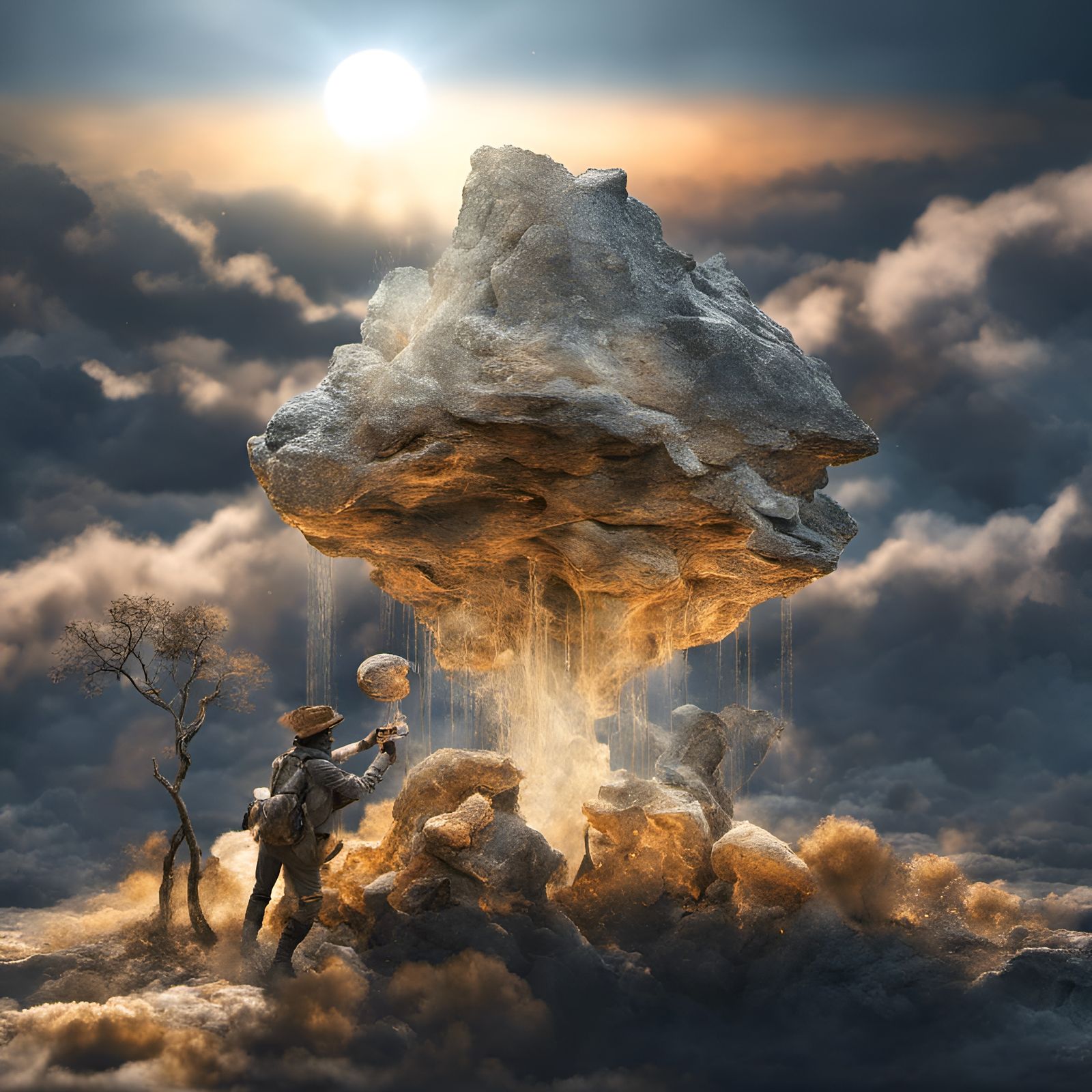 Abstract Art with Light Dust and Magic Particles