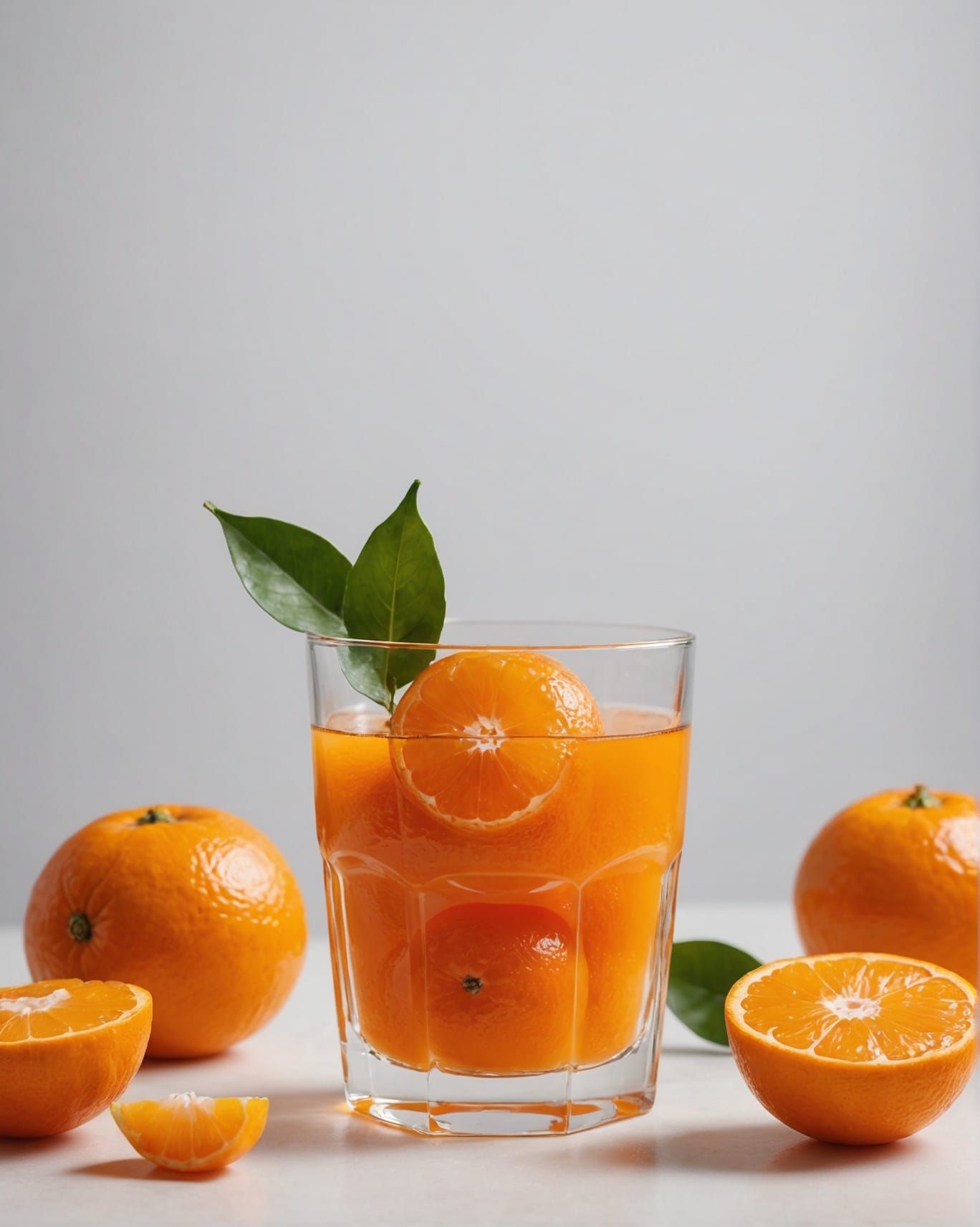 Refreshing Tangerine Juice Still Life in 8K