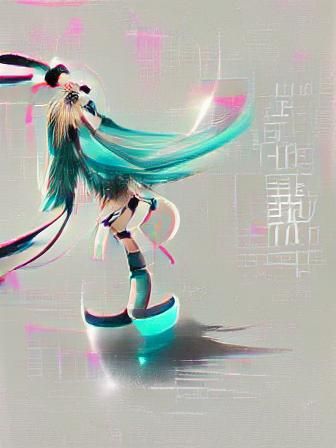 Hatsune Miku Digital Portrait