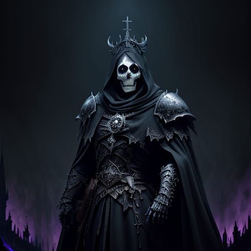 Lich King Rules Skeleton Kingdom in Dark Fantasy