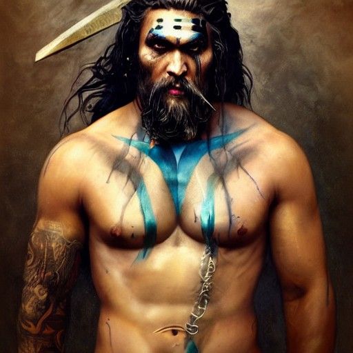 Barbarian Warrior Portrait in Hyperrealistic Style