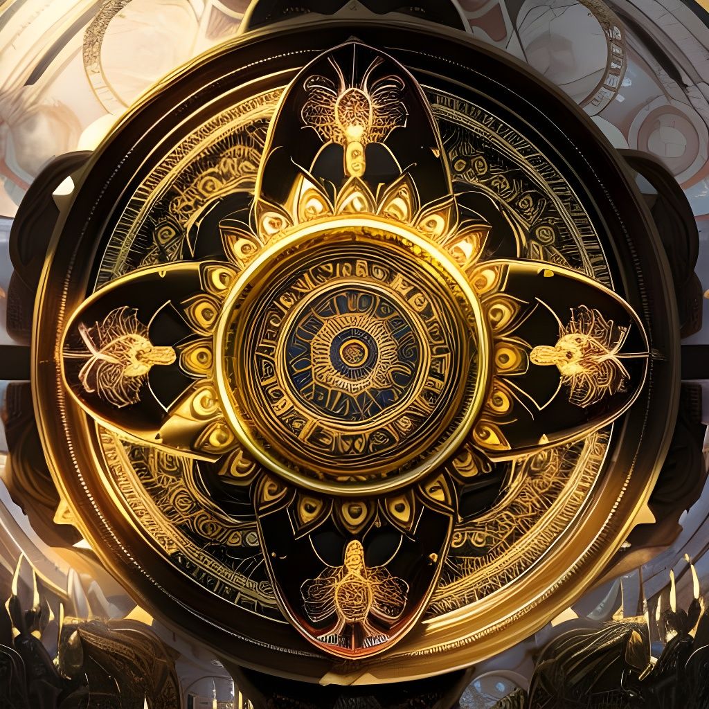 Occult Cataclysm Mandala Portrait in Detailed Style