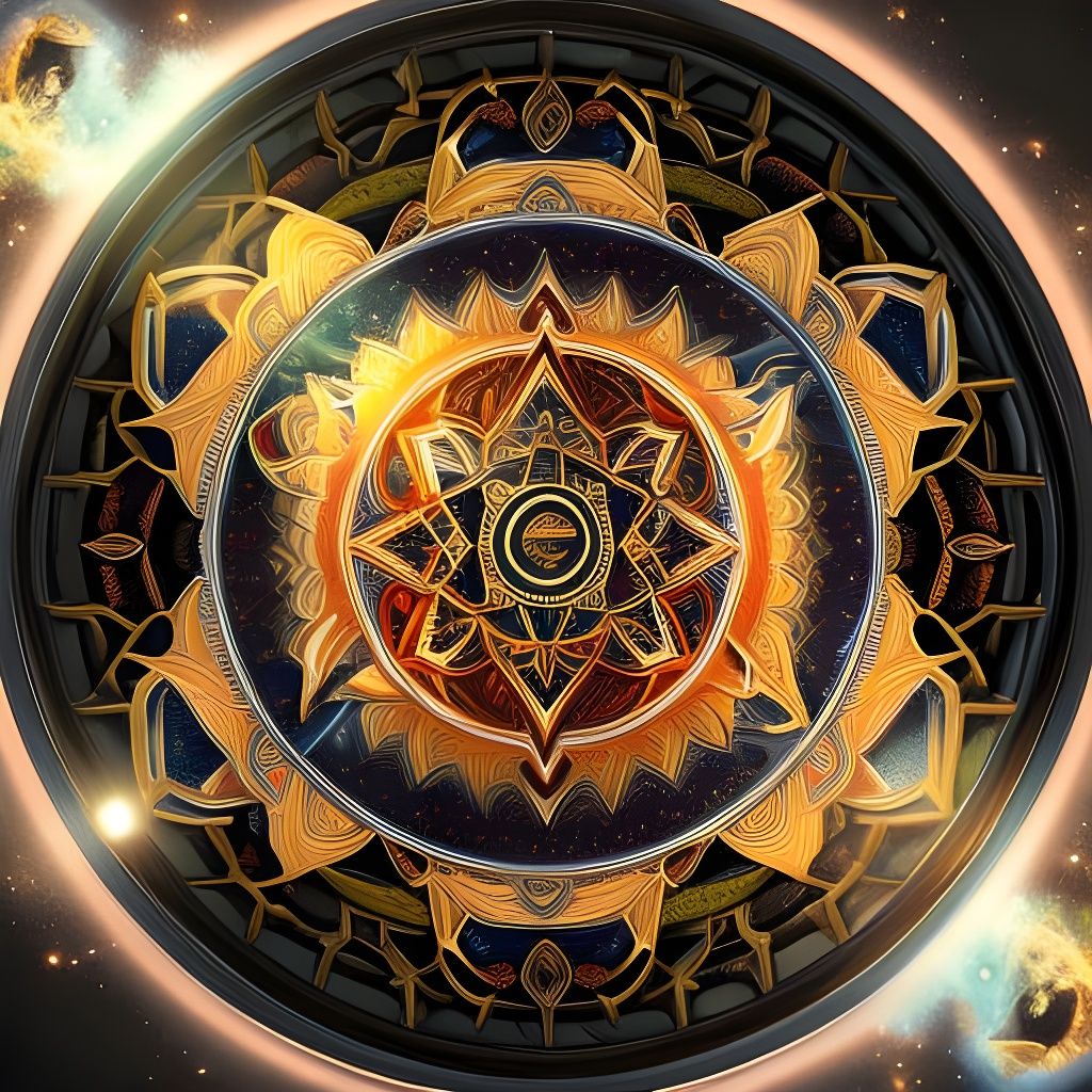 Occult Spirit in Detailed Mandala Portrait