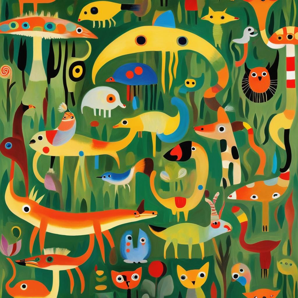 Cute Creature in Modern Art Styles