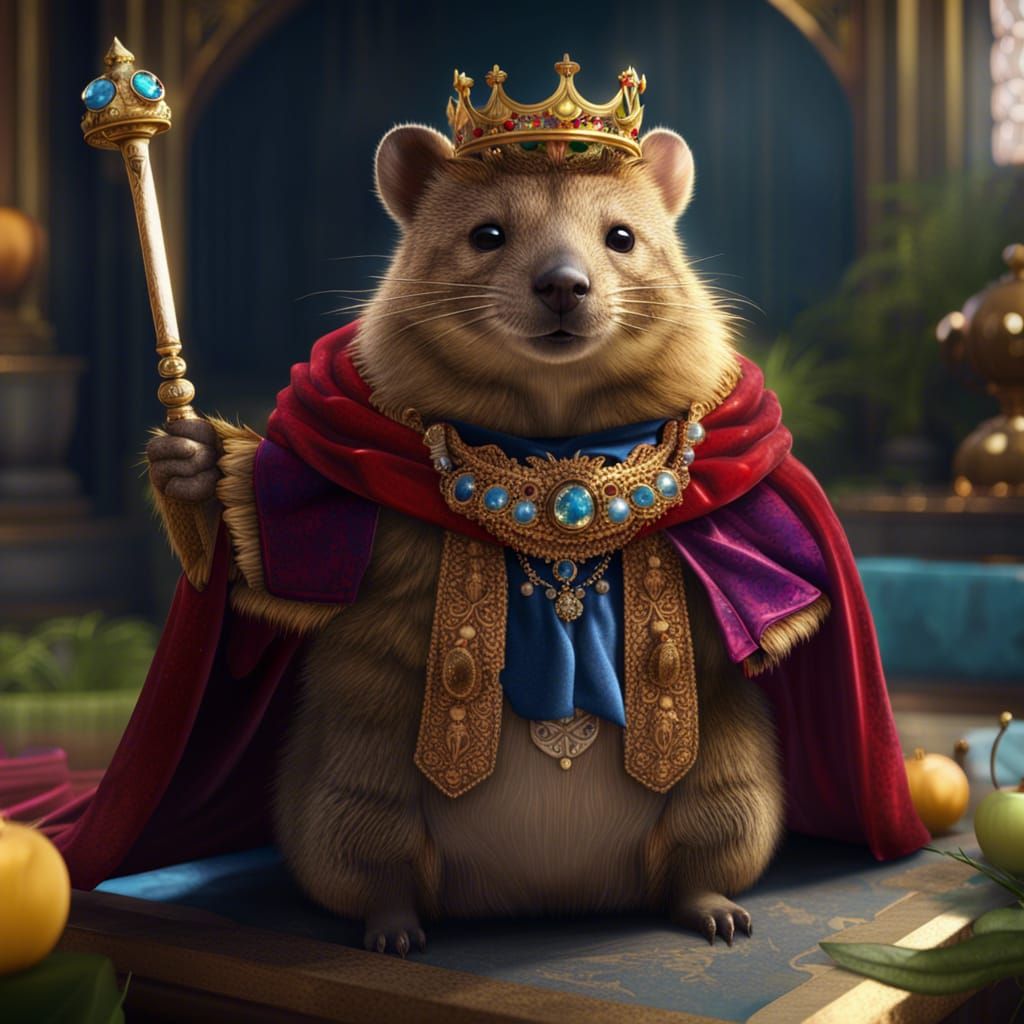 Quokka Royalty: Detailed Matte Painting
