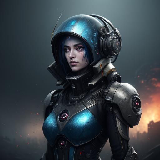 Happy Blackberry in a Futuristic Sci-Fi Style