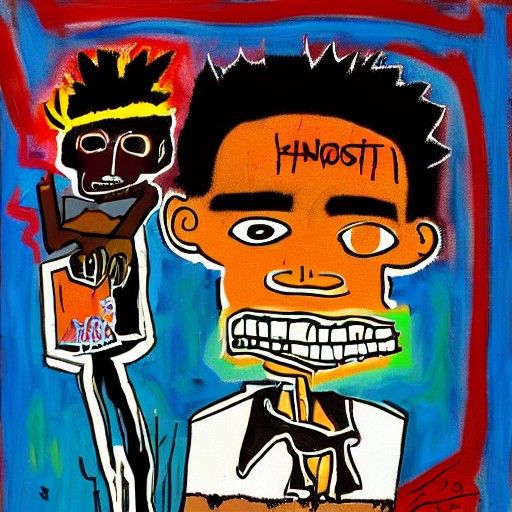 Smoking Figure in Neo-Expressionist Style