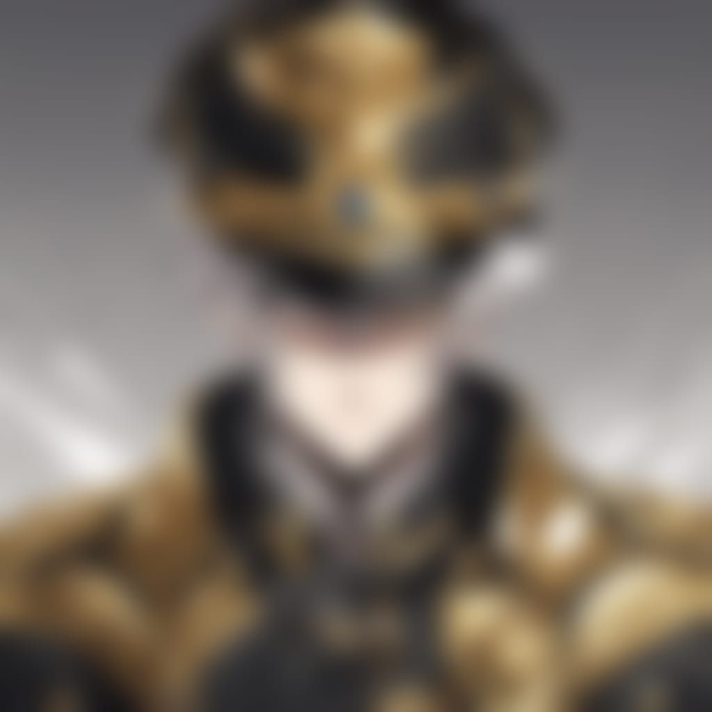 Anime Style War Commander in Black and Gold