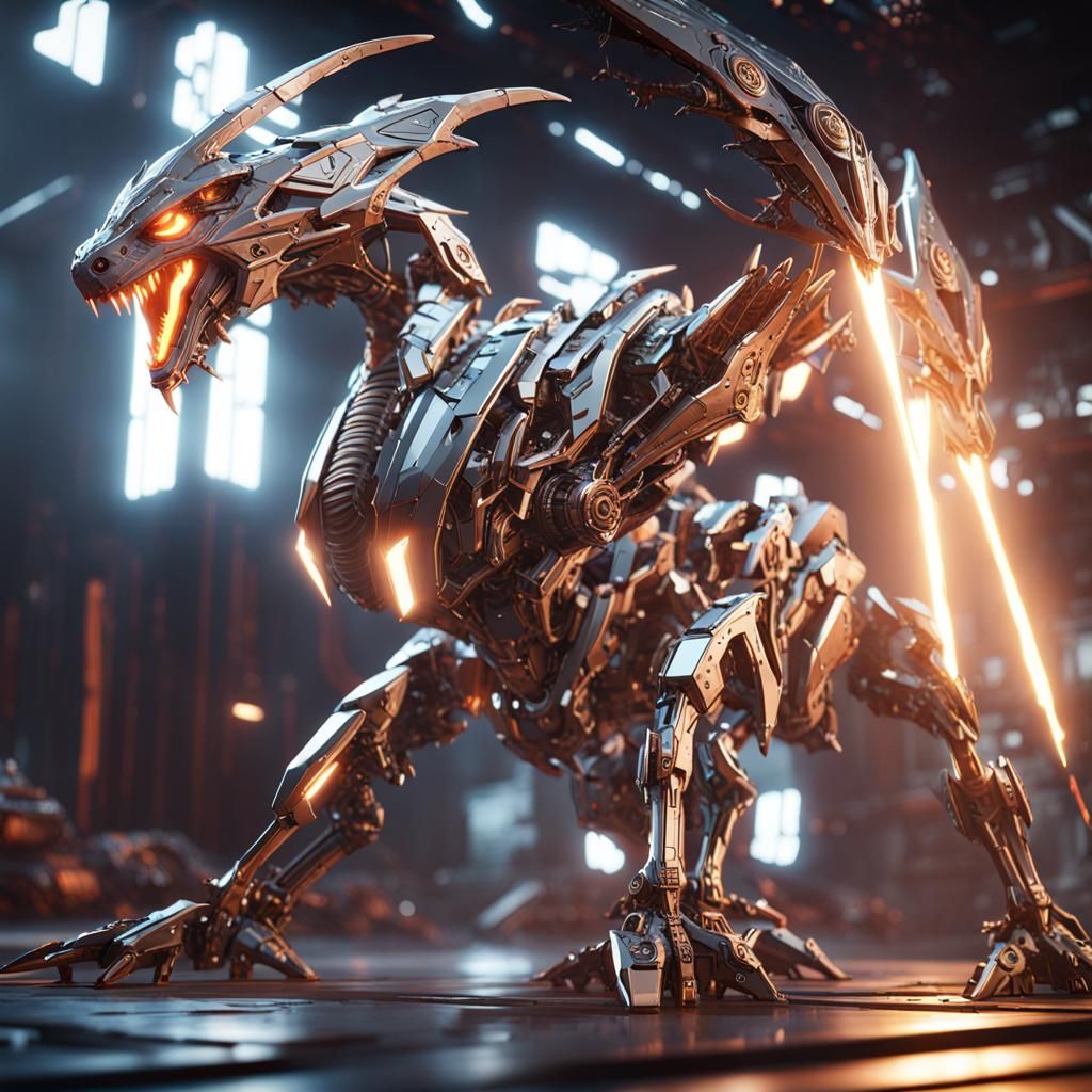 Epic Lightning Dragon with Mech Details