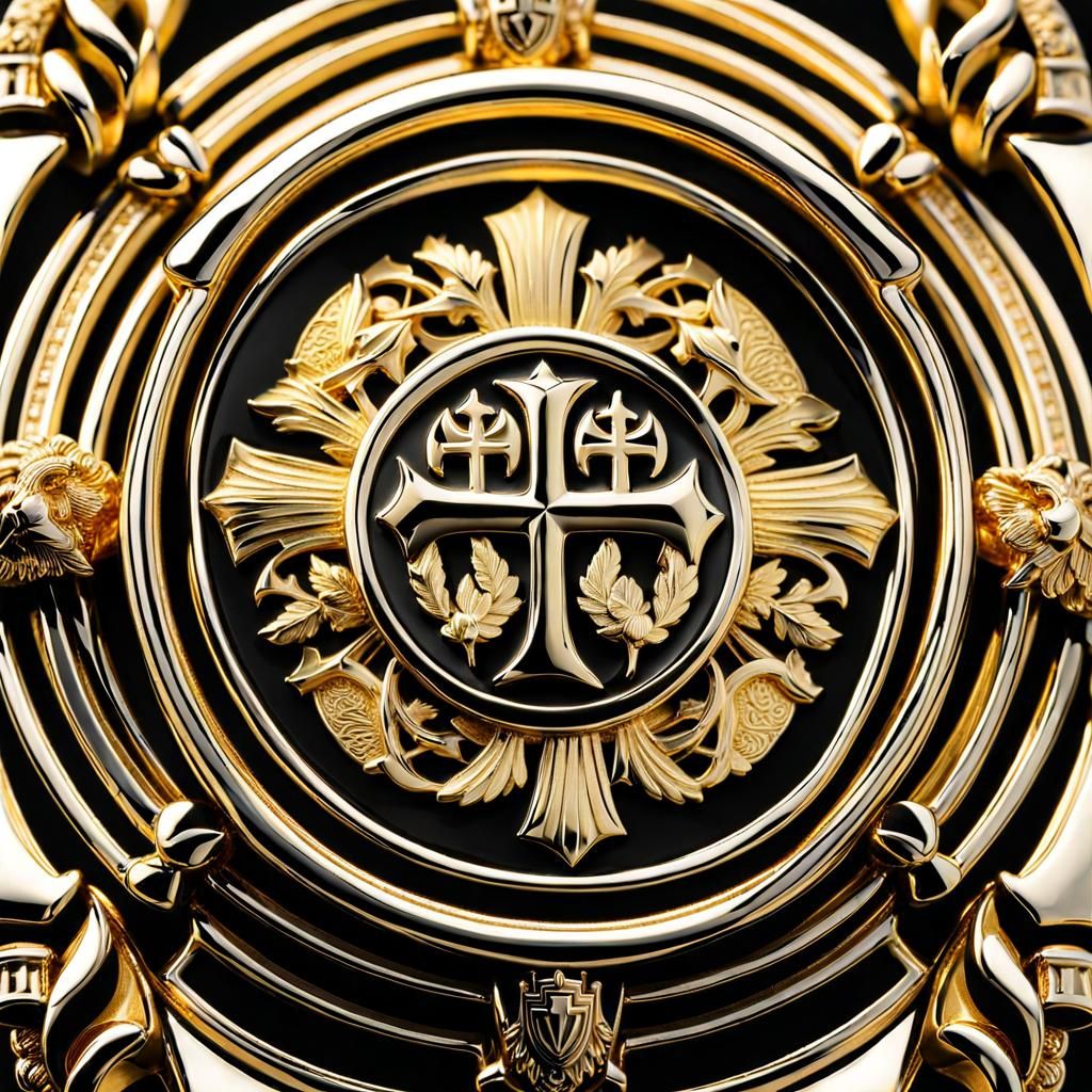 Gold Signet Ring with Vatican Shield Design