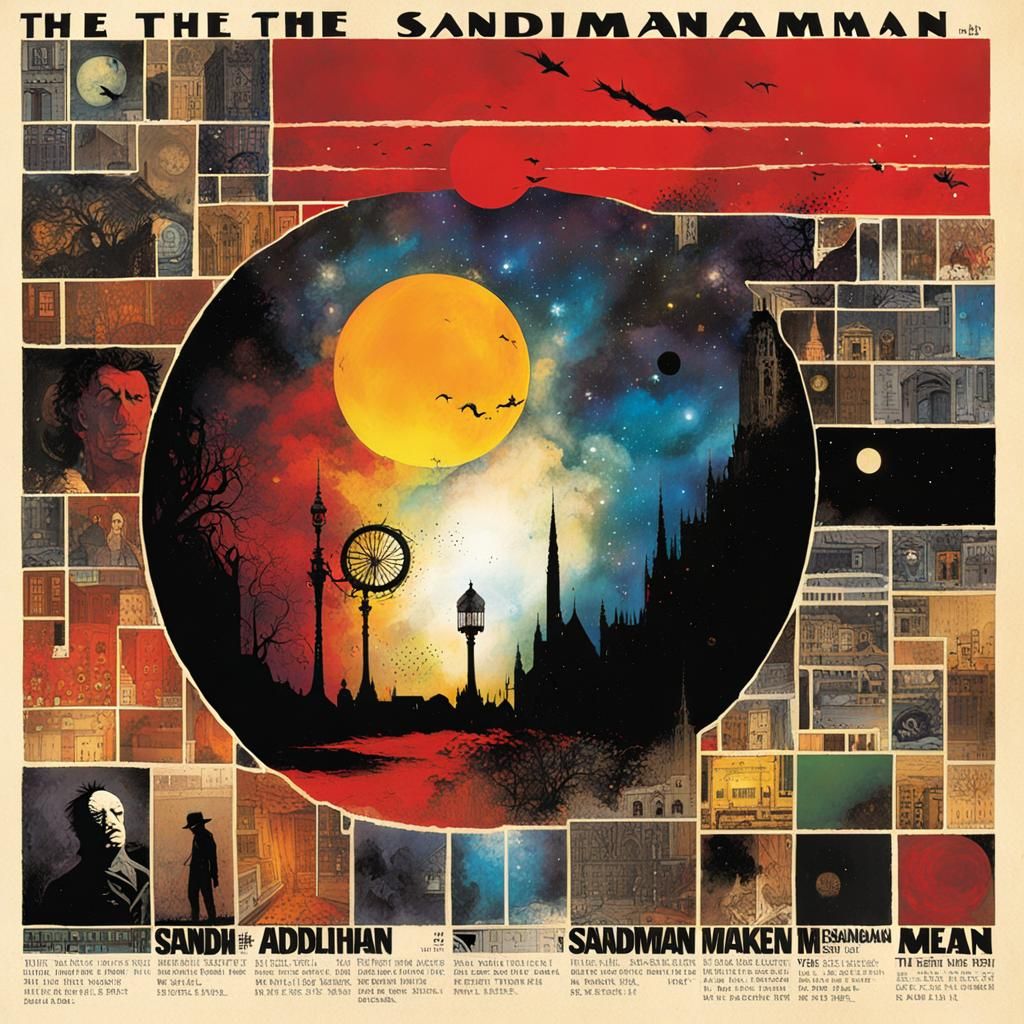 Surreal Cartography of The Dreaming in Comic Book Style