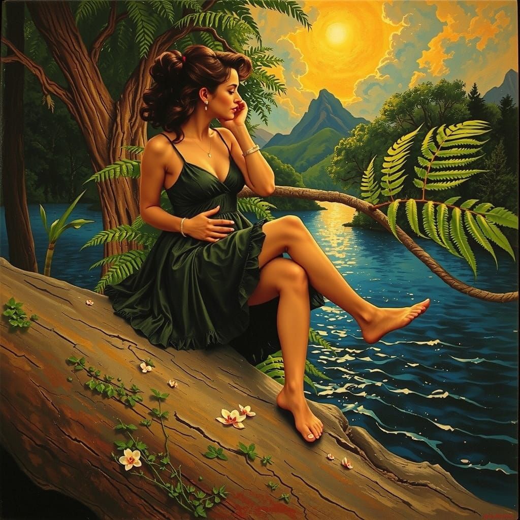 Ring-Barked Forest Under Sapphire Mountains