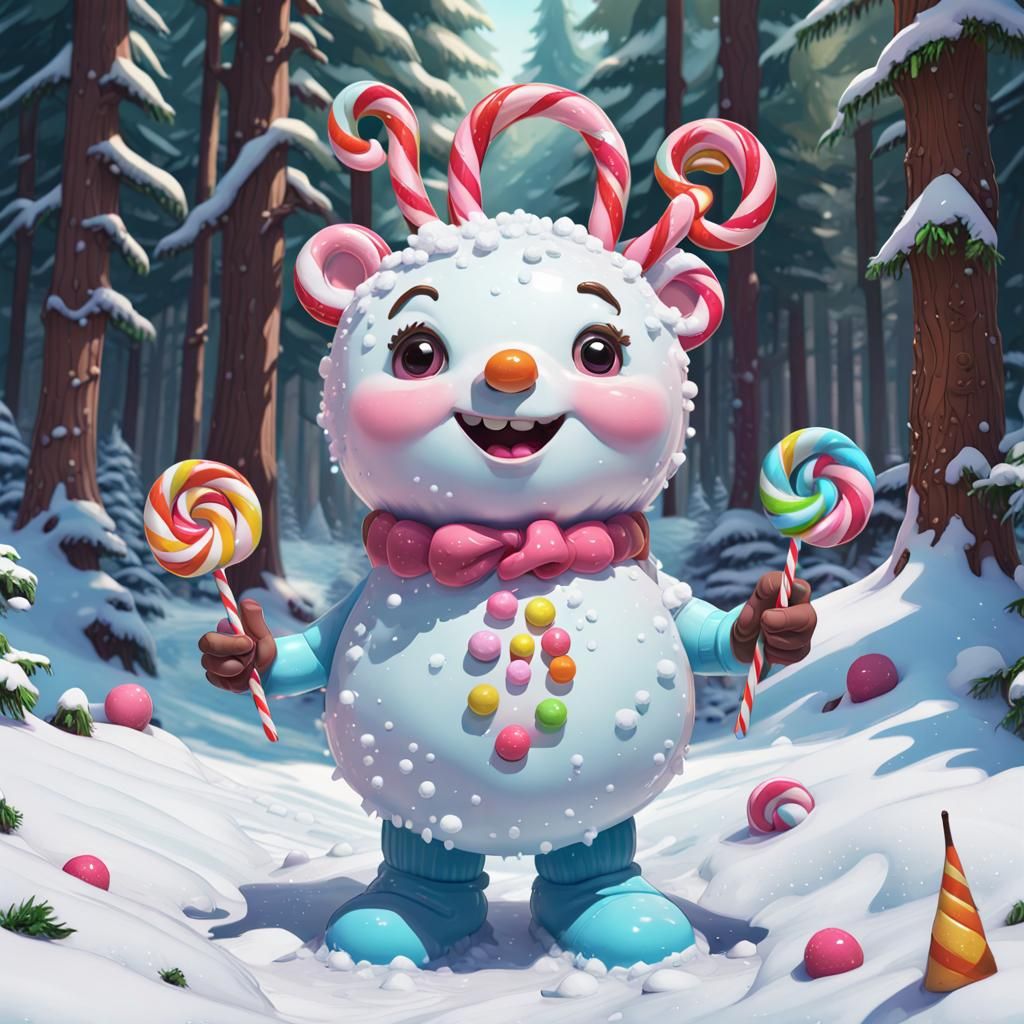 Candy Art Snow Buddy in Forest
