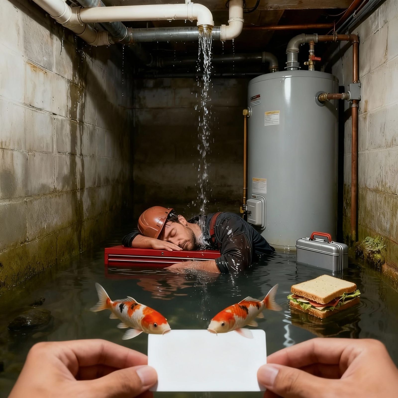 Koi Fish Swimming in Clear Underwater Pond with Expanded Wal...