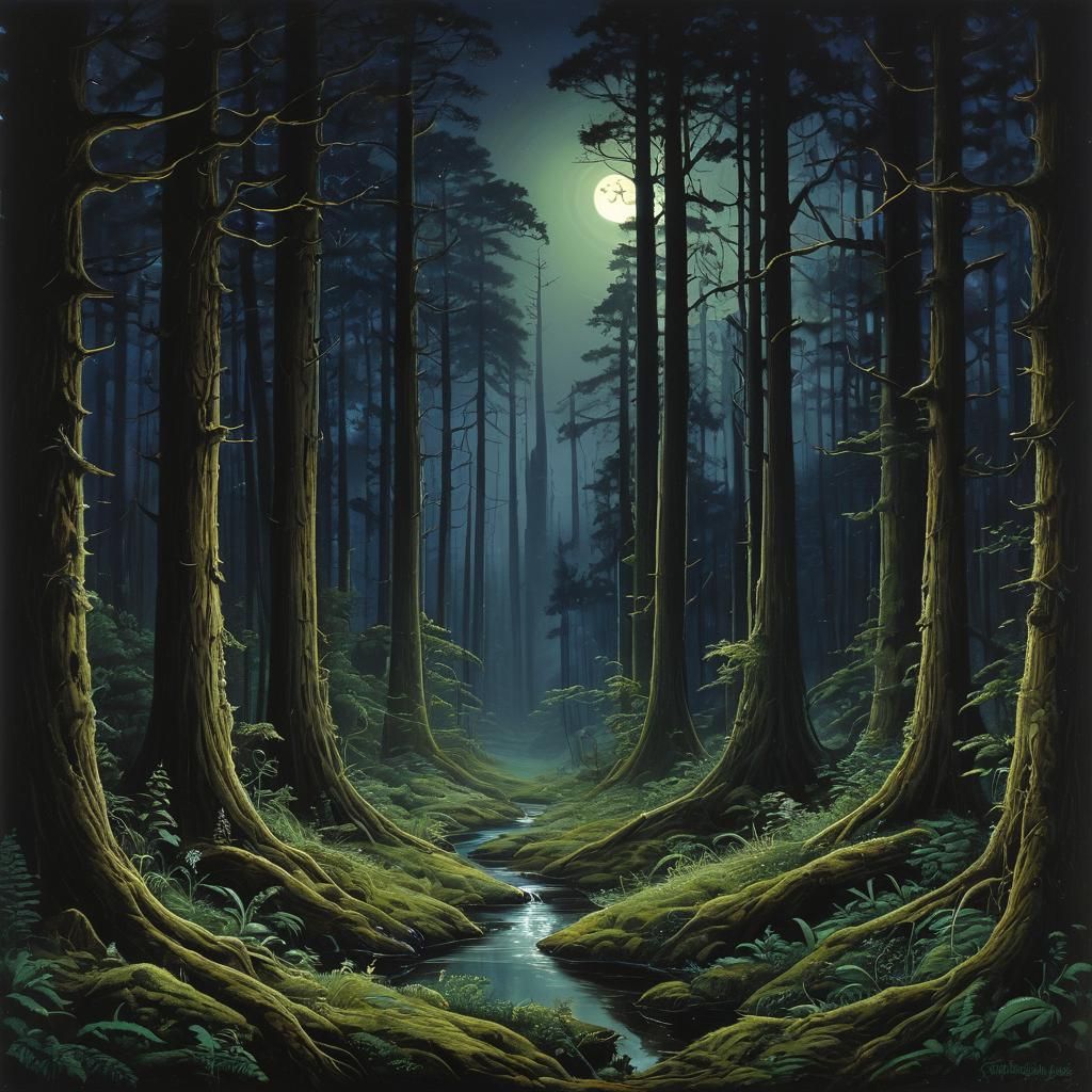 #70 jugendstil forest