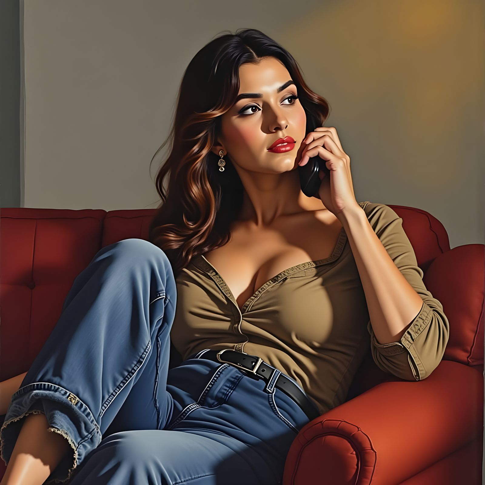 Vibrant 1930s-Inspired Portrait of a Charming Woman