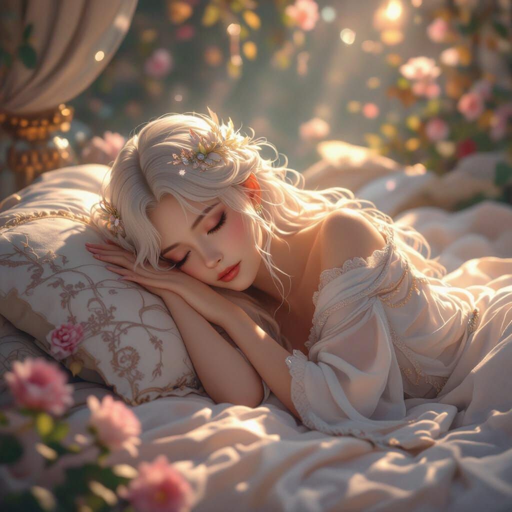 Ethereal Goddess in 3D Anime Art Style