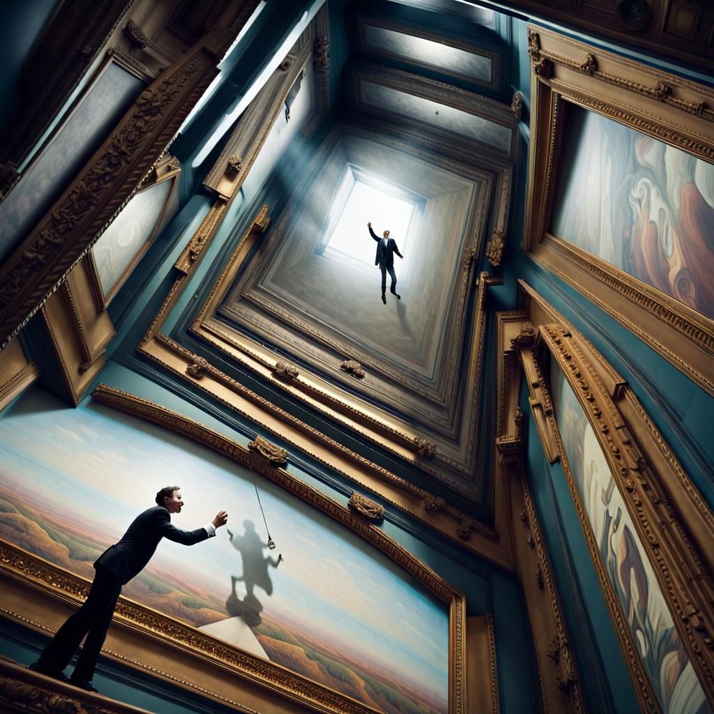 Surreal Gallery View from Unique Camera Angles