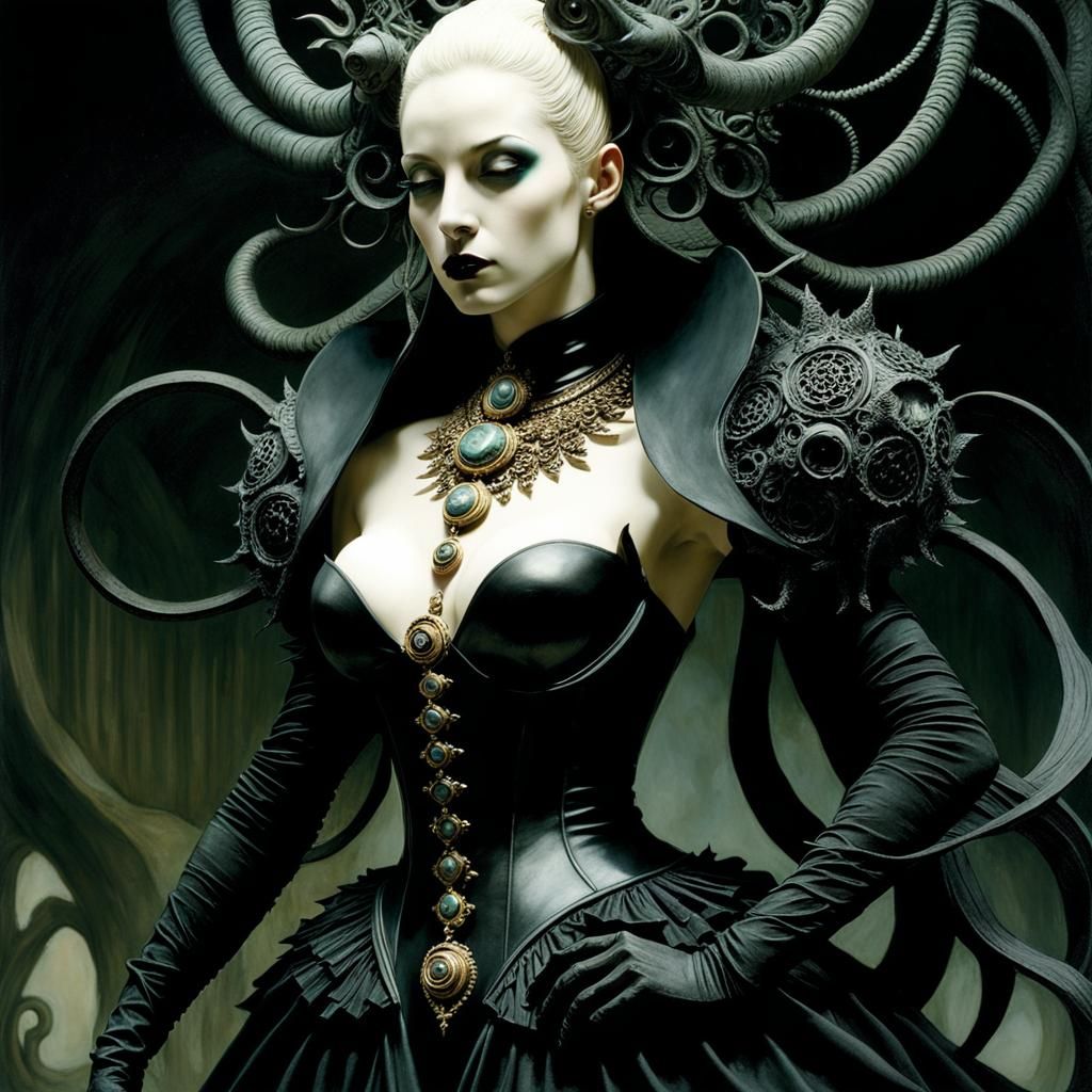 Surreal Baroque Aetherpunk Sculptures in Dark Fantasy World