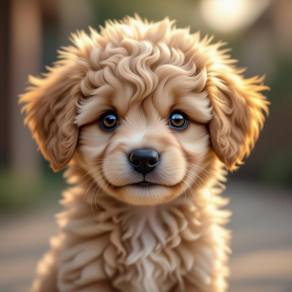 Adorable Puppy Portrait with Expressive Eyes