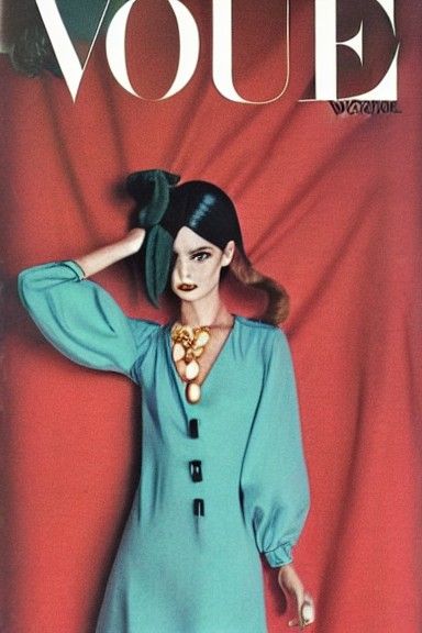 Vintage Vogue Italia Magazine Cover, Summer 1970