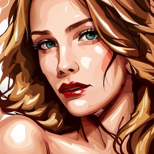 Ethereal Auburn Beauty: Hyperrealistic Fantasy Portrait