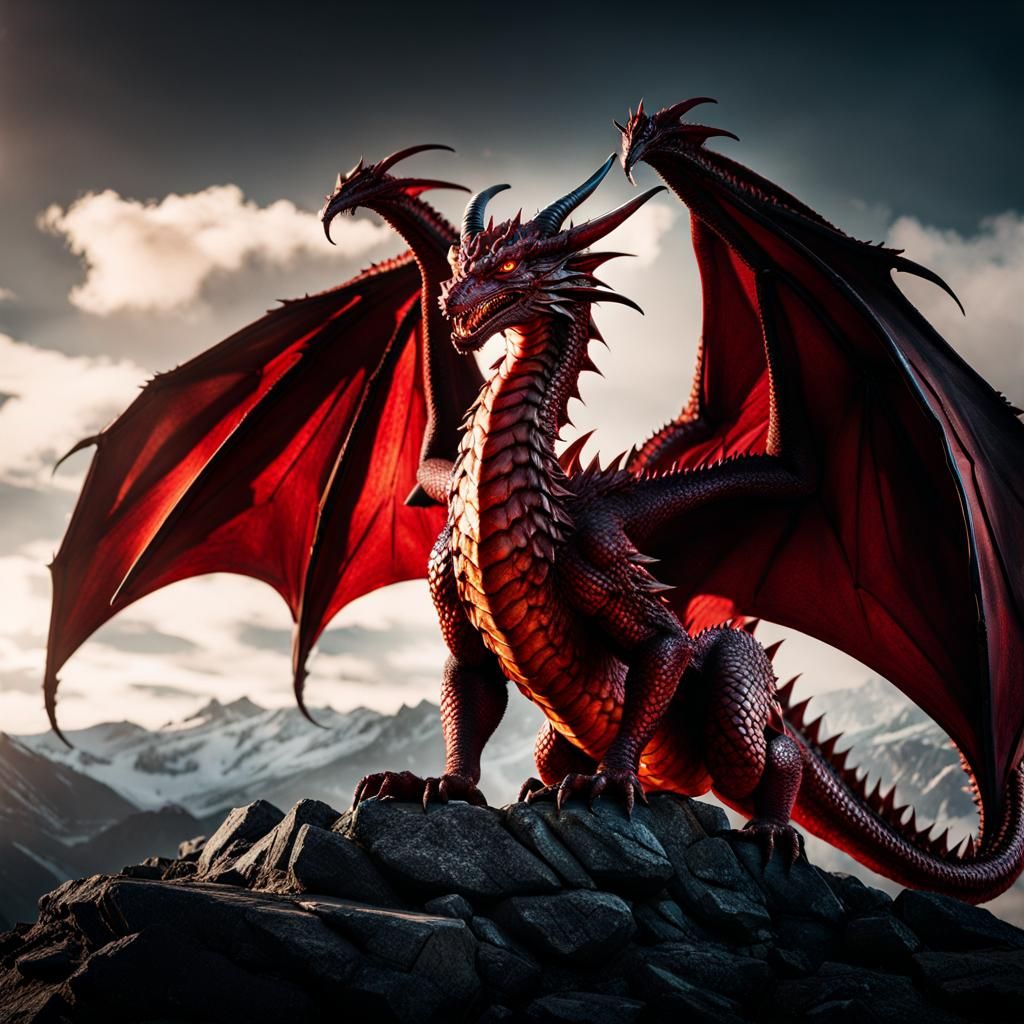 Epic Portrait of Smaug the Dragon in 3D