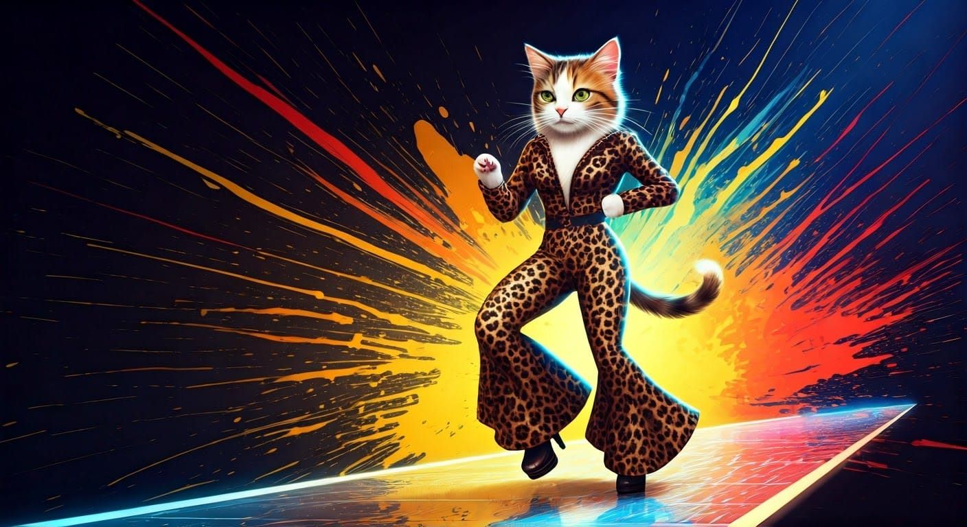 Fierce Feline Fashionista on the Runway