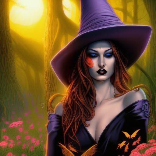 High Gothic Witch in Enchanted Forest