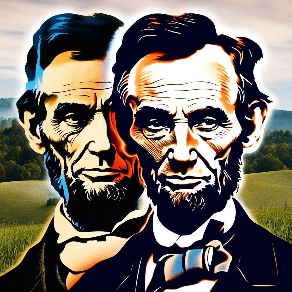 Double Exposure: Lincoln Merged with Kentucky Hills