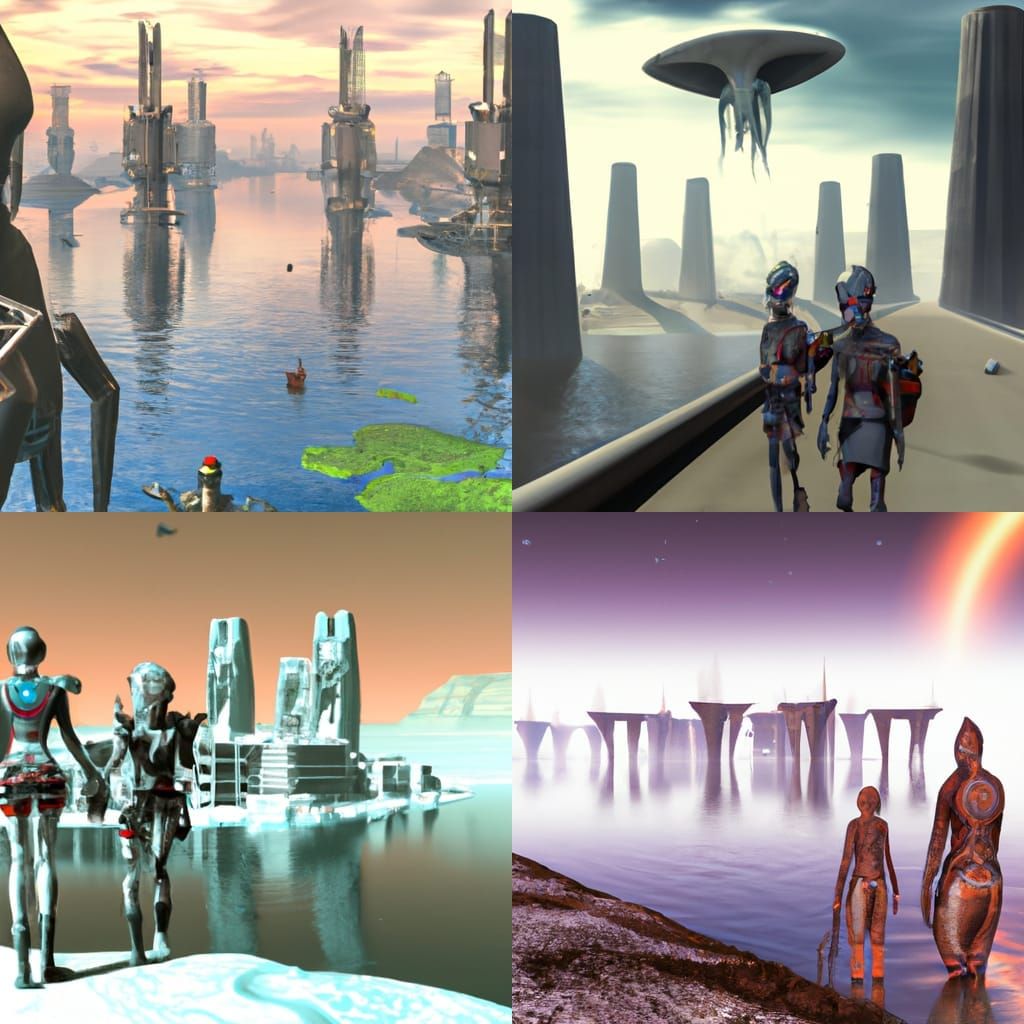 Aliens Explore Ruins of Extinct Human Civilization