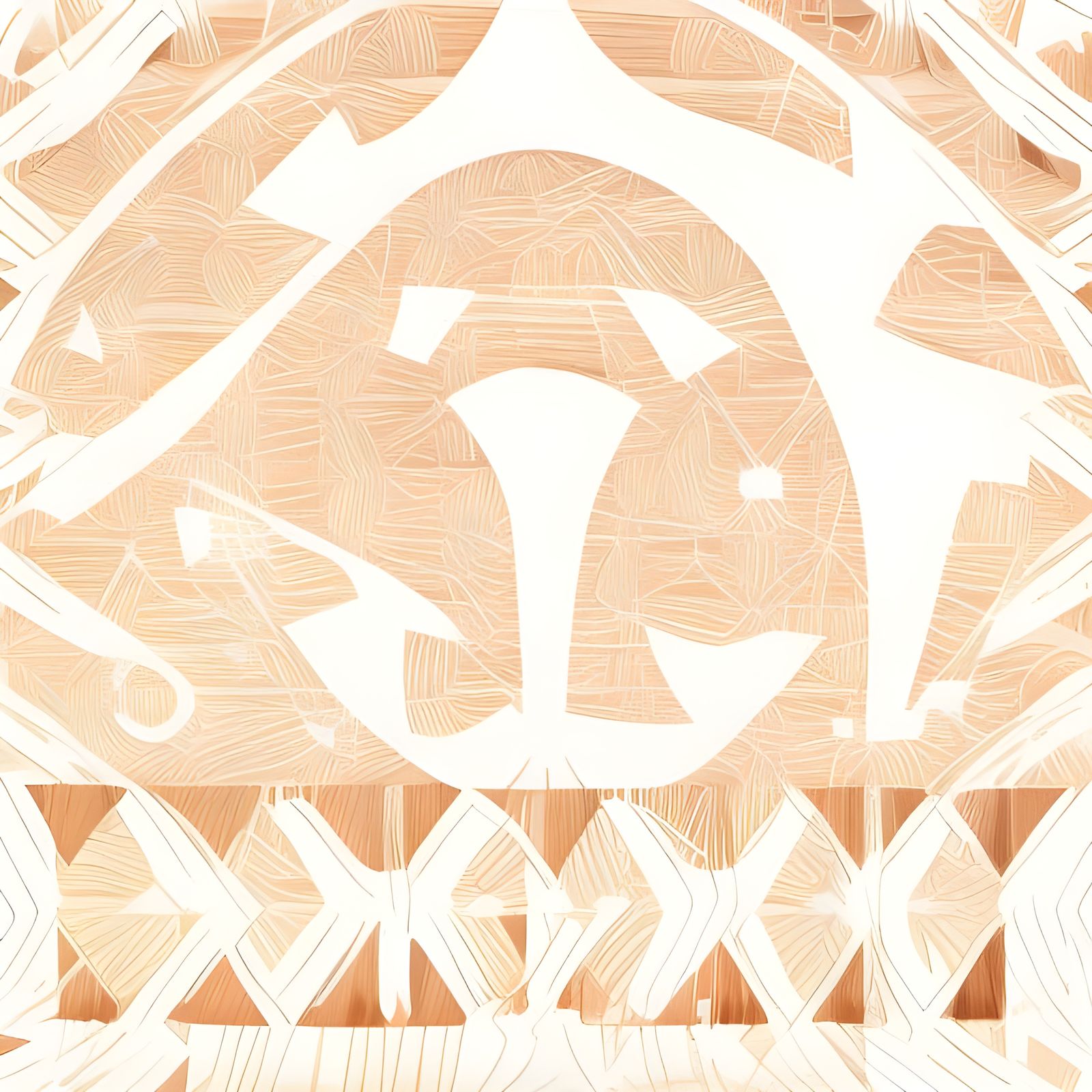 Abstract African Pattern in Watercolor Style