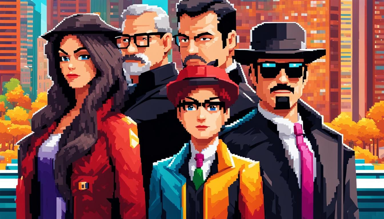 Detailed Pixel Art of Spy Family