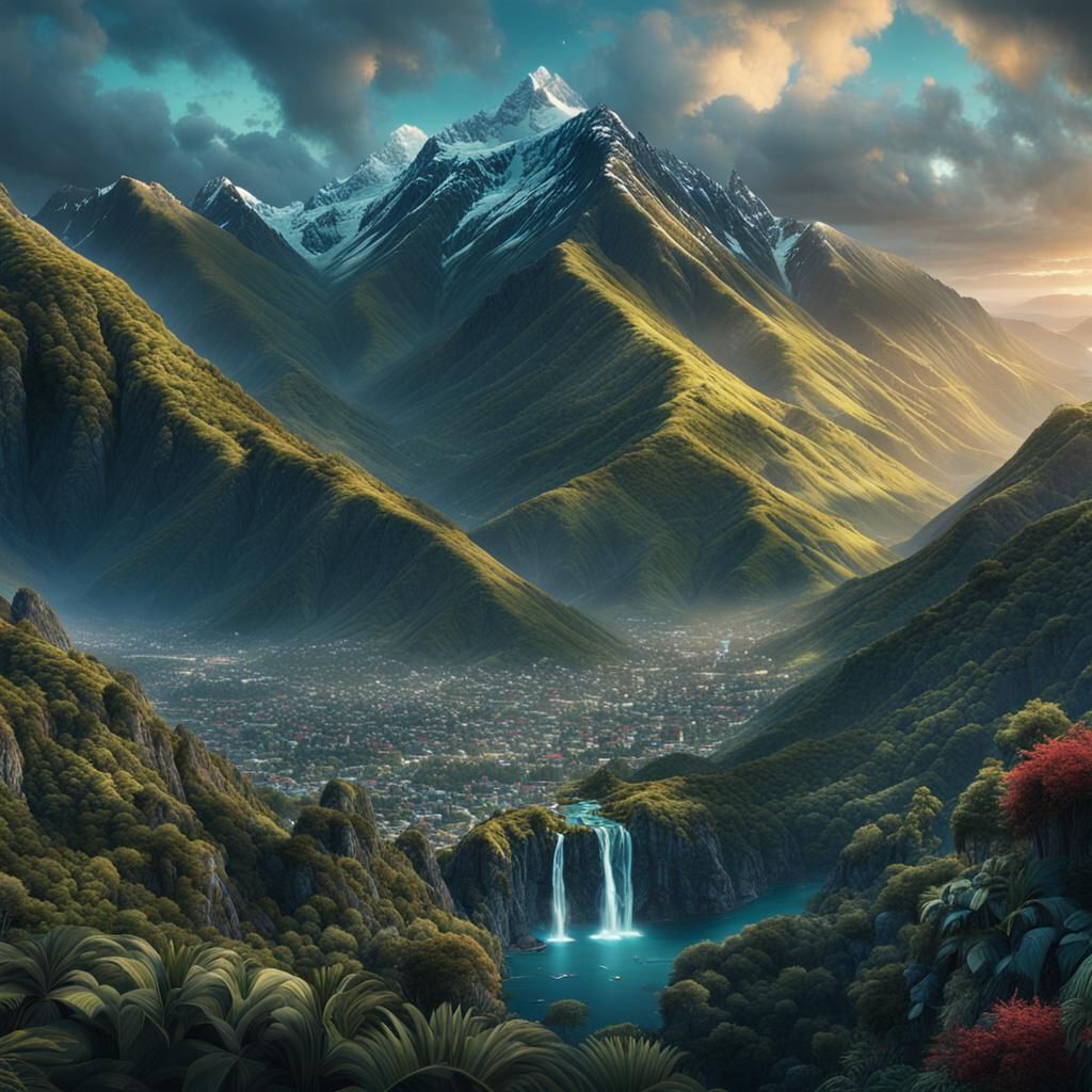 New Zealand Tui in Epic Digital Matte Painting