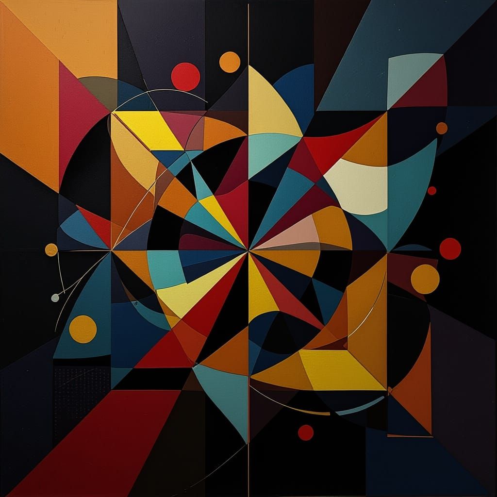 Vibrant Geometric Abstract Art Digital Product