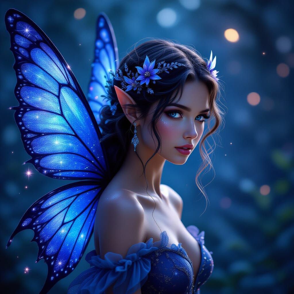 Enchanting Twilight Fairy in Detailed Matte Painting Style