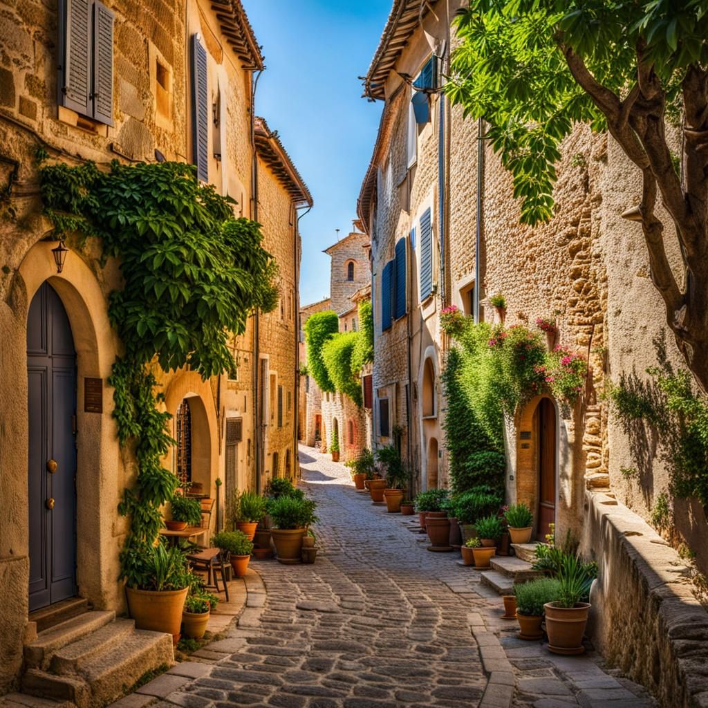 Old town in Provence France