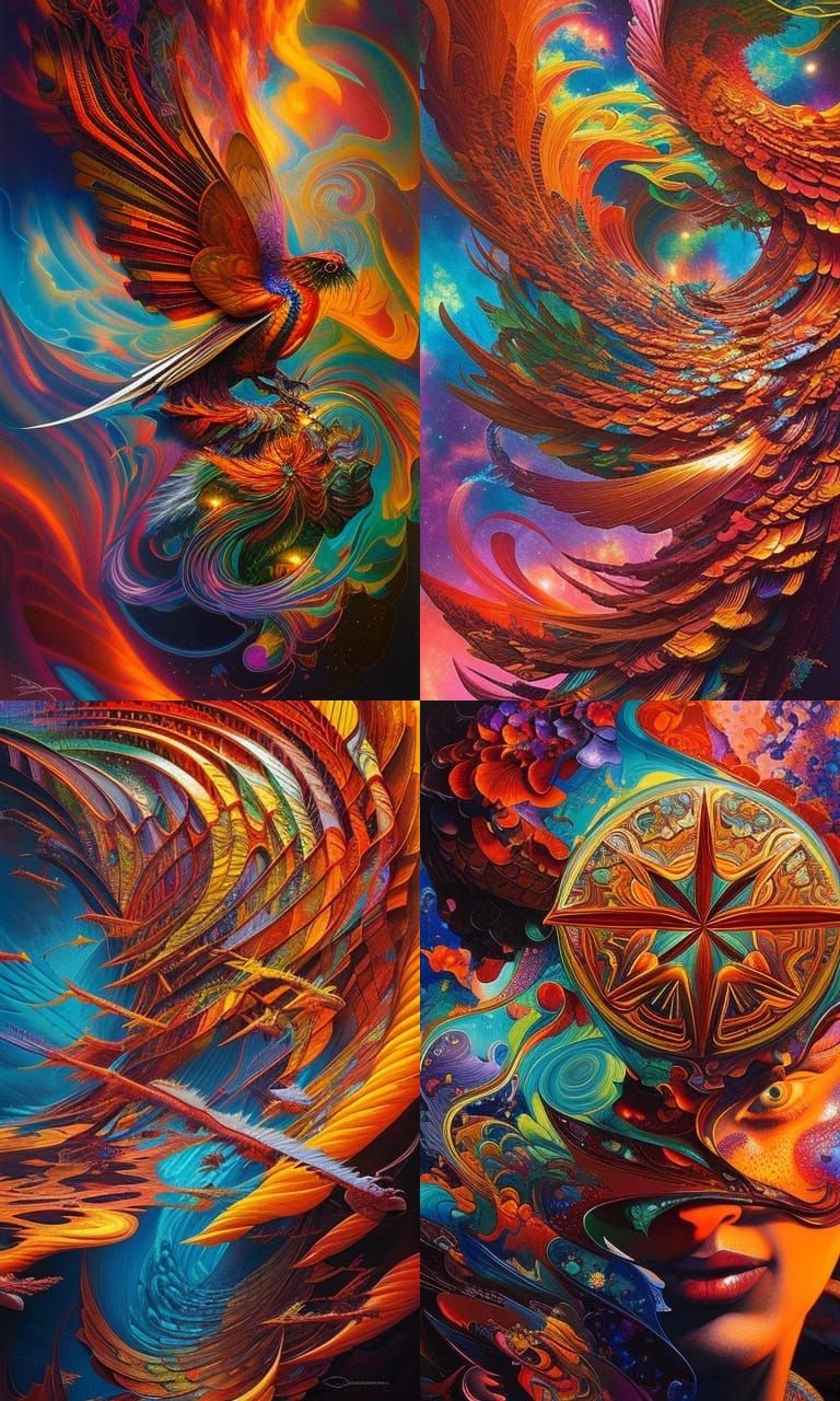 Psychedelic M.C. Escher Galaxy Digital Illustration